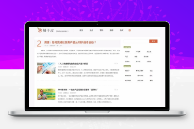 WordPress响应式清爽柚子皮主题附投稿插件