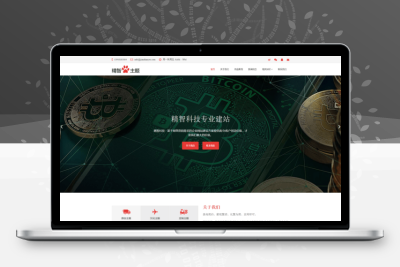 背景图科技公司wordpress主题